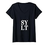 Damen Sylt T-Shirt mit V-Ausschnitt