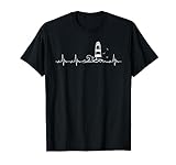 Ostsee und Nordsee Leuchtturm Herzschlag T-Shirt