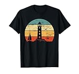 Leuchtturm retro sun Design für Fans von Leuchttürme T-Shirt