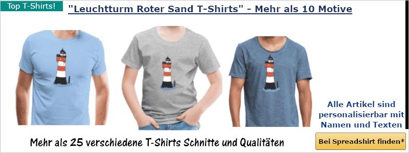 Leuchtturm Roter Sand T-Shirts Spreadshirt